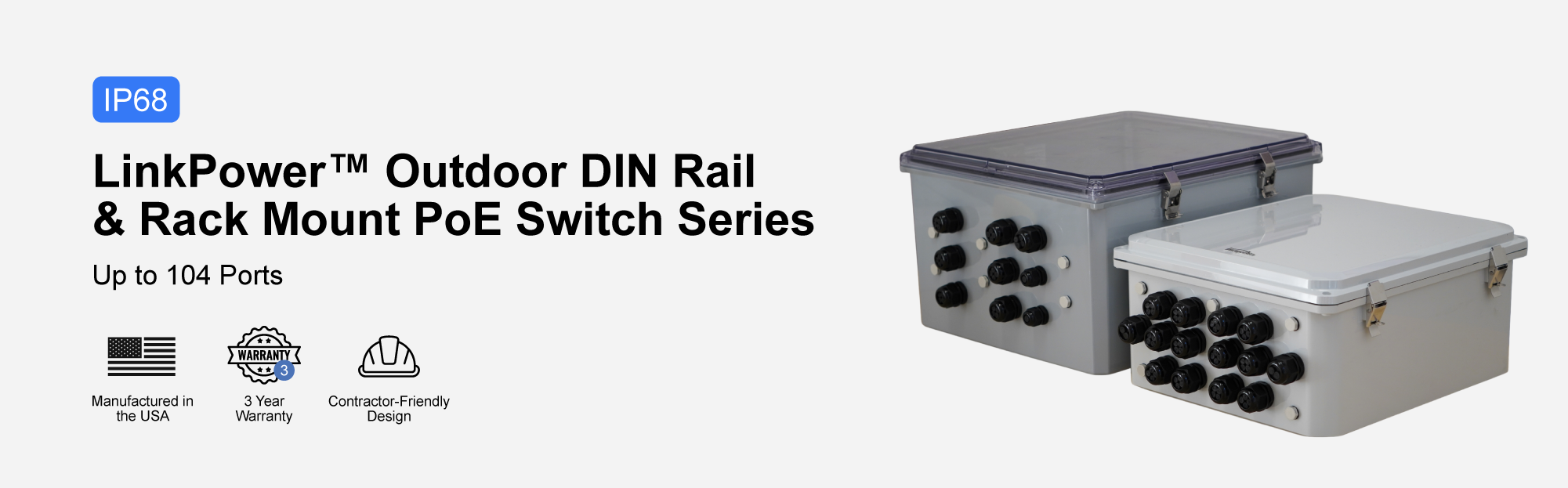 Outdoor DIN Rail and Rack Mount PoE Switch Series